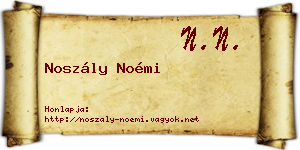 Noszály Noémi névjegykártya